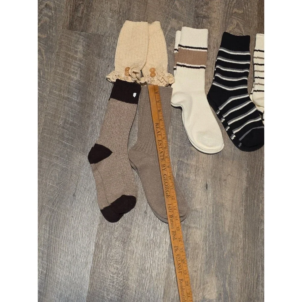 Muk Luks 5-Pair of Crew Height Cozy Women's Boot Socks for shoe size 6-11